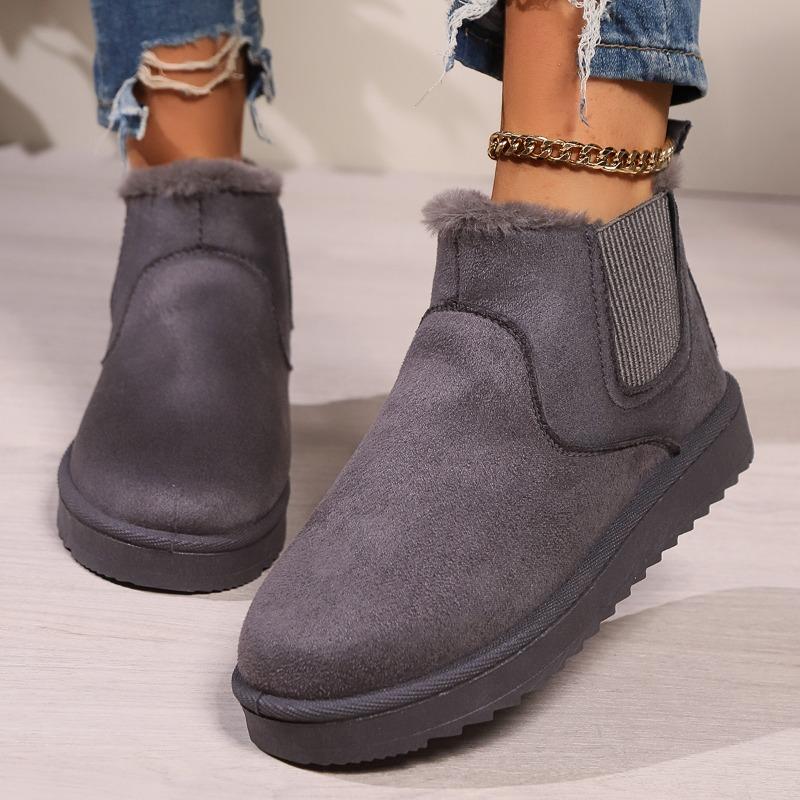 Winter Boots Women New Rubber Thick Sole Ankle Boots for Outdoor Elevated Comfort Warm Walking Cotton Shoes Fashion Snow Boots