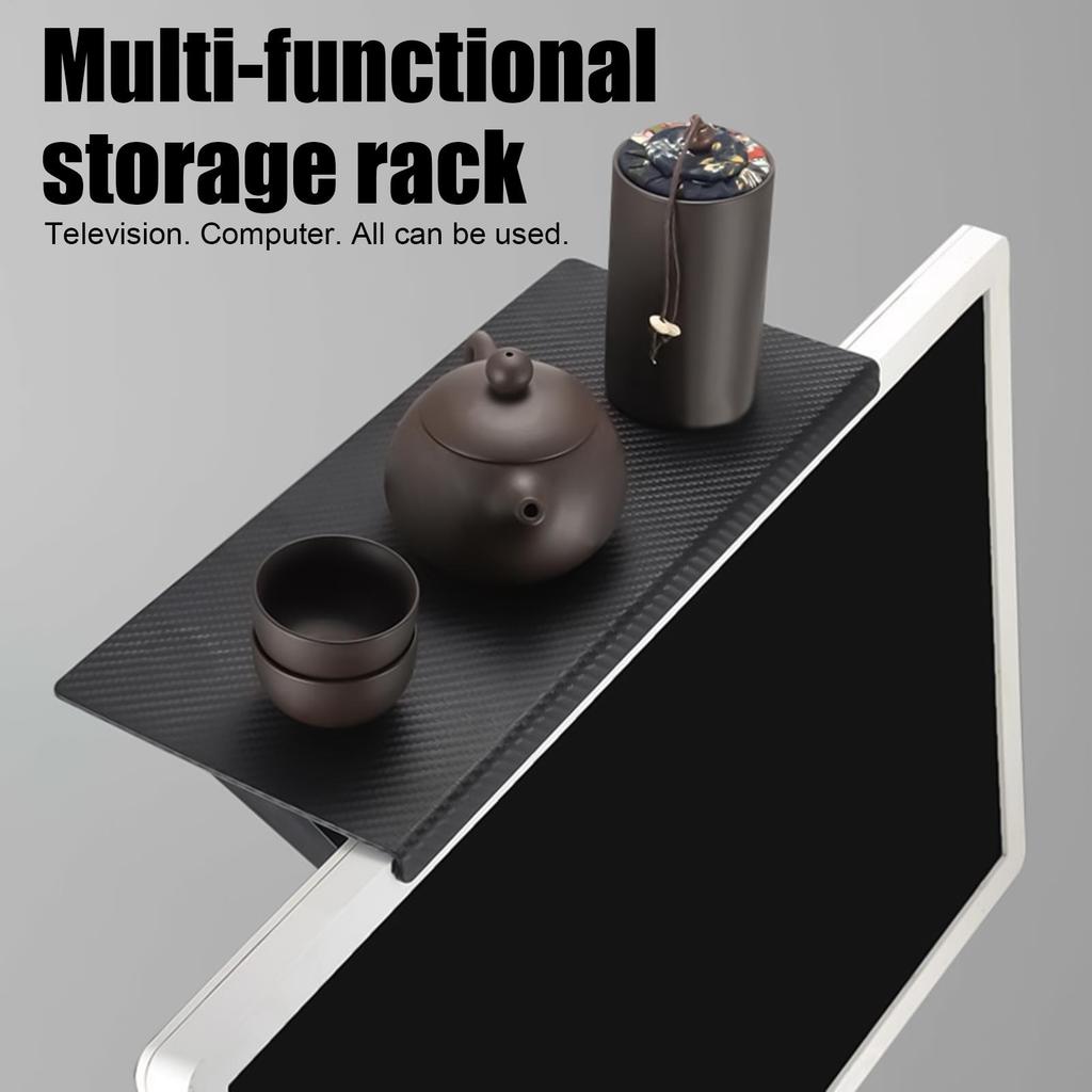 TV Shelf Top 13in Computer Screen Shelf Adjustable Monitor Display for Laptop Electronics Media Console Box Soundbar Router