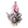 Mini Christmas Tree Small Tabletop Artificial Flocked Tree with Balls