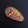 Boulder Opal Lab Created 12.10 Ct Pear Certified Beautiful Loose Gemstone