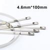 10PCS 4.6mm Width Self-Locking Stainless Steel Wires Metal Cable Ties self-Lock Tie Wrap Zip Ties 4.6x100-450