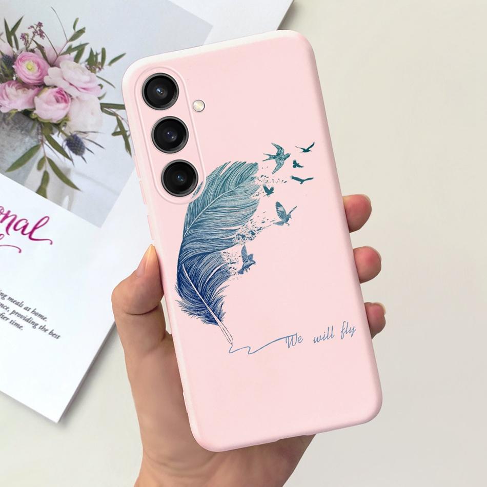For Samsung Galaxy S23 FE Fashion Sunflower Butterfly Painted Case For Samsung S23FE 5G S 23fe SM-S711B Soft Silicon Jelly Cases