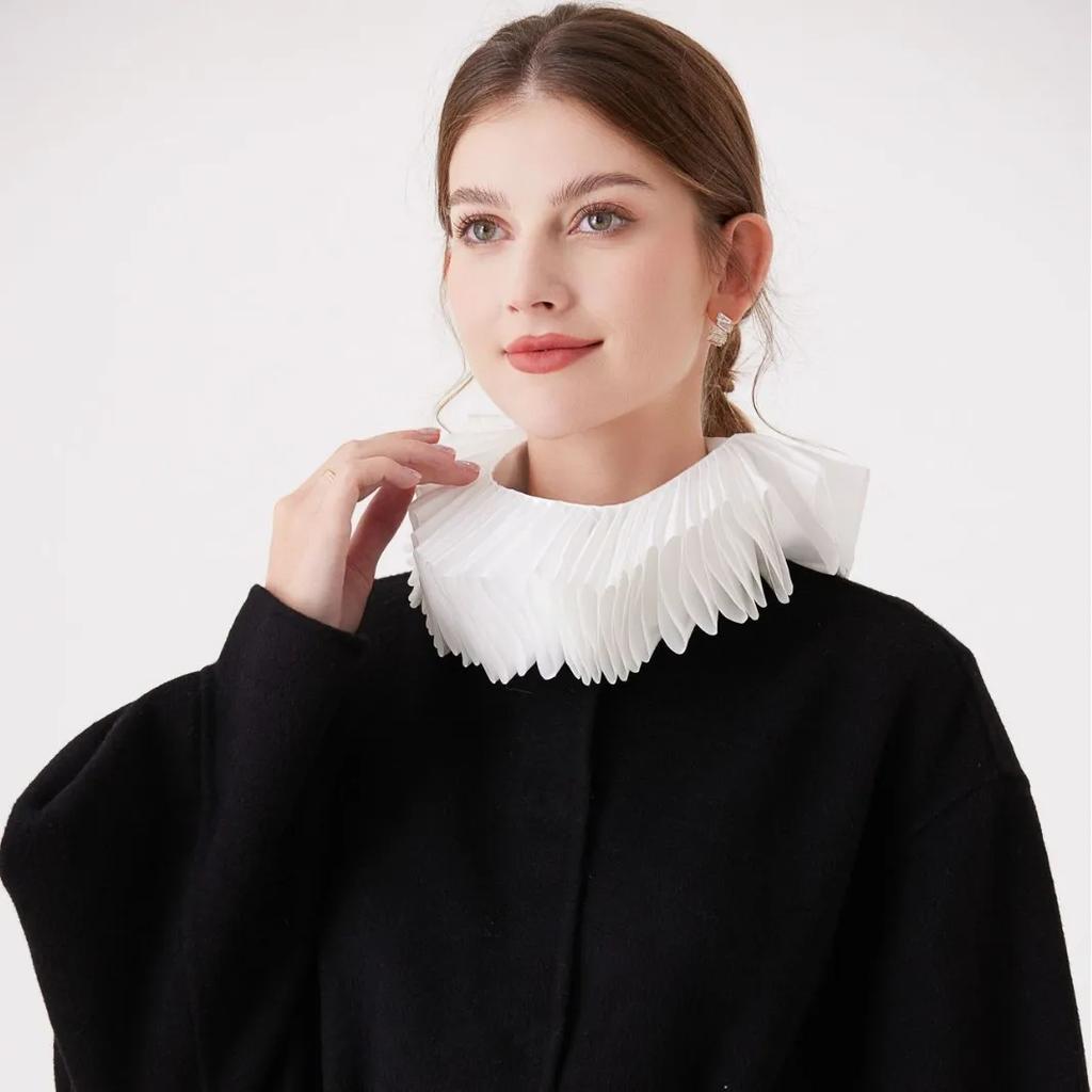 Fashion White Shirt Fake Collar Women Necklace Detachable Lapel Shirt Fake Collar Shawl Removable Collars Clothing Accessories