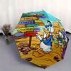 Duck Family Travel Adventure Automatic Opening and Closing Umbrella, Lightweight 3-Fold, With Cute Cartoon Characters, Suitable for Home, Ou