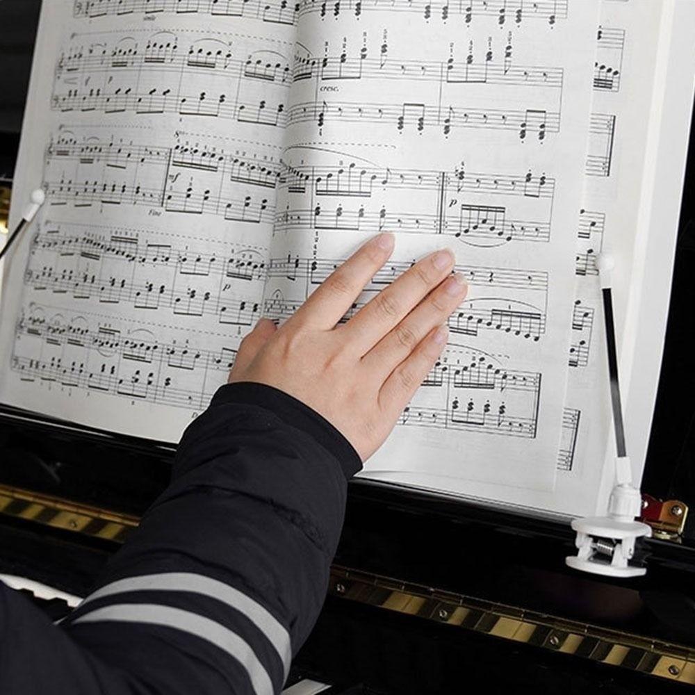 1Pair Adjustable Piano Page Holder Portable Piano Score Holder Music Stand Clip for Sheet Music