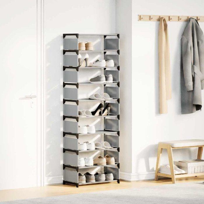 10-tier Shoe Rack 54x28x158 Cm Non-woven Fabric