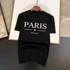 Brand Fashion Letter Printing Men's T-shirt 100% Cotton Summer Luxury Short Sleeve Tees Solid Color Wear Streetwear Tops Shirt