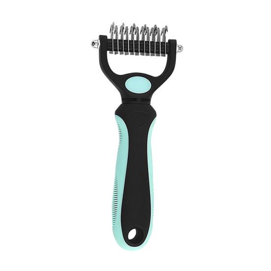 Щетка для вычесывания шерсти питомцев Двусторонняя расческа-грабли для подшерстка для собак кошек Очень широкая расческа для вычесывания и удаления колтунов у питомцев для груминга