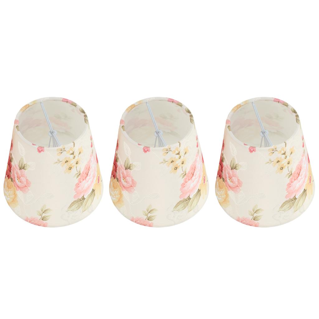 Cloth Lamp Shade Flower Pattern Clip On Bulb Lampshade for Table Lamp Chandelier Floor Lamp