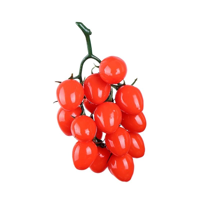 Artificial Cherries Tomatoes Bunch Realistic Simulation Fruit Decoration for Home Wedding Decoration Shop Window Display