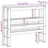 Headboard with Shelves White 75 cm Solid Pine Wood