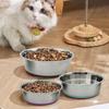 Нескользящая силиконовая основа Кормушки для домашних животных Миска для собак из нержавеющей стали Практичные миски для собак Щенок