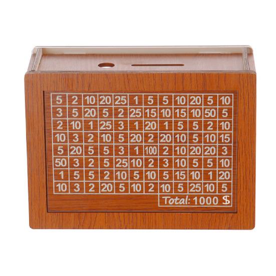 Деревянная копилка со счетчиком-маркером, большая емкость, фунты стерлингов в долларах США, копилка, контейнер для монет, контейнер для наличных денег, банка для экономии денег для детей и взрослых