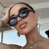 Y2K Vintage Small Oval Sunglasses Women Luxury Brand Designer Black Female Sun Glasses Shades Classic Eyeglasses