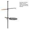 Outdoor Swivel Campfire Grill Rack with Hanging Hook Heavy Duty Easy Assembly Adjustable Multifunctional Camping Cooking BBQ Pit Grill Grate