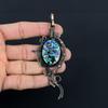 Abalone Shell Gemstone Handmade Pure Copper Wire Wrap Jewelry Pendant For Women