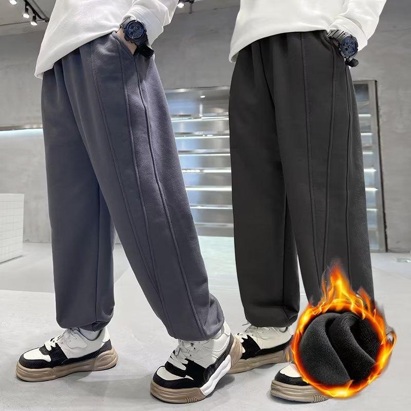 Boys Trousers New Middle and Large Children Wick Trousers Children Straight Loose Leisure Autumn Children's Clothing