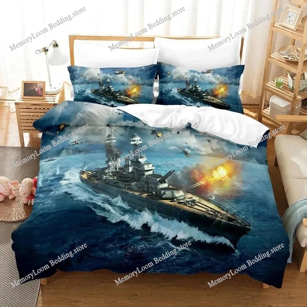 Новый комплект постельного белья World of Warships Односпальный Полуторный Двуспальный Queen King Размер Комплект для кровати Взрослый Детская Спальня Пододеяльник Комплекты 3D Печать Игра