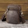 Men's Shoulder Bag, Genuine Leather, Men's Bag, Vertical Small Crossbody Bag, Top Layer Cowhide, Crazy Horse Retro Bag