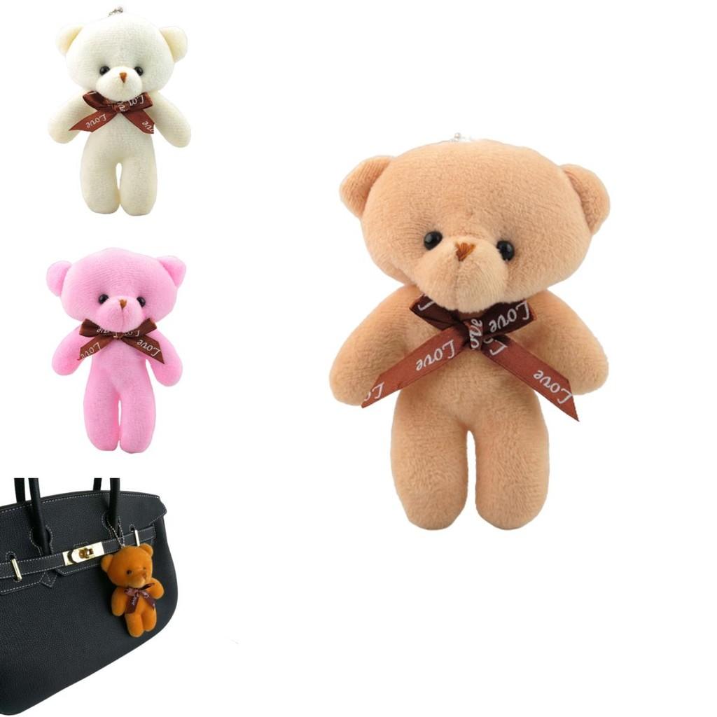 Мягкий и прочный плюшевый мишка-брелок для сумки или машины