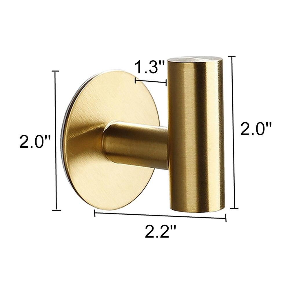 Золотые, черные, серебряные декоративные крючки, круглый металлический крючок для пальто, самоклеящийся настенный крючок для полотенец для ванной комнаты и кухни