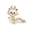 Chinese-style Niche Design Dragon-shaped Brooch, High-end Suit Pin with Feminine Charm