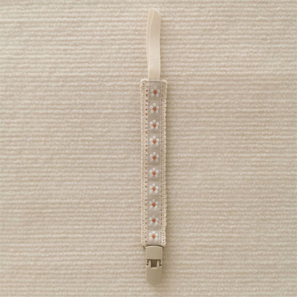 Регулируемый держатель для пустышки с вышивкой и цветочным узором, держатель для соски, клипсы, детская ткань, цепочка для пустышки для малышей