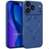 Phone Case - E.F.Connection - for iPhone 17 Pro - Slim Silicone Magnetic Circle Navy Blue