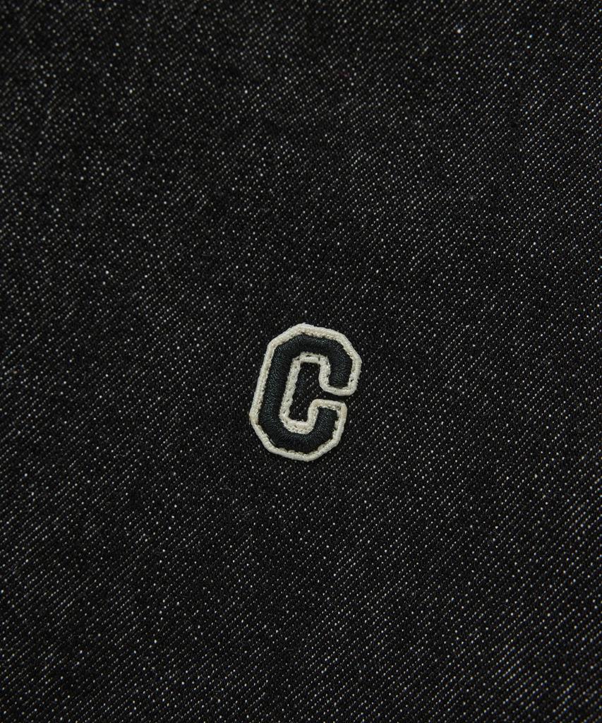 COVERNAT Ring Thread C Logo Denim Hooded Jacket Black