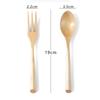 Экологичные столовые приборы с деревянной ручкой для мороженого, десерта, салата, деревянная ложка, вилка, столовые приборы