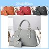 Capacity Large Fashionable Shoulder Bag Set In Soft Pu With Elegant Macaron Options Color
