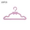 20 Pcs Dollhouse Hangers Reusable Multifunctional Plastic Pink Miniature Clothes Rack for Doll