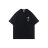 Футболка Li Ning Talent Inquiry Military Fabric Skateboard Series свободного кроя с круглым вырезом и коротким рукавом для мужчин, черные топы AHSR613-1
