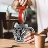 Креативная кружка для воды из нержавеющей стали, кофейная чашка, многоразовая кружка для коктейлей, креативная чашка для воды с дизайном двигателей V6 V8 для дома и офиса