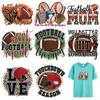 Football Heat Transfer For Sports T-Shirt Parches Ropa Hoodies Diy Heat Press Appliqued Sticker Iron On Patch Diy Arts&Craft
