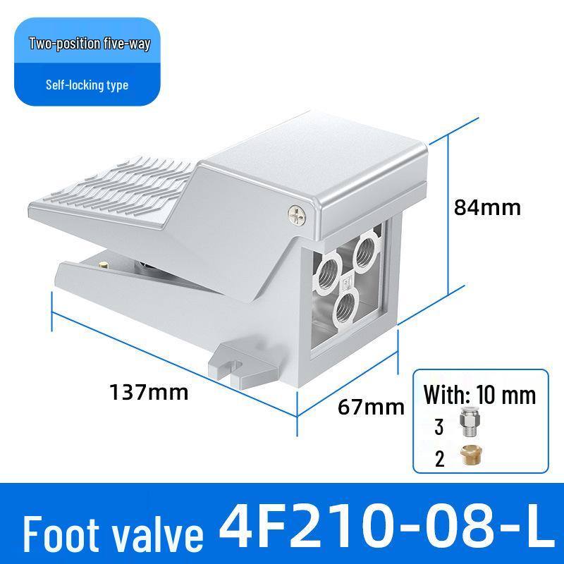 Pneumatic Foot Pedal Valve 4F210-08: Air Directional Control for Cylinders