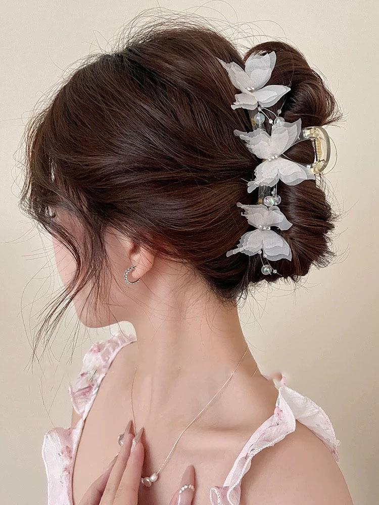 Заколка для волос в корейском стиле с бантом в горошек - Элегантная и универсальная