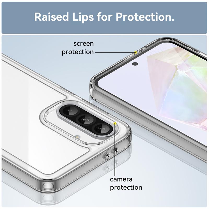 Чехол для Samsung A56 Чехол Samsung Galaxy A56 Capas Новый Противоударный Бампер Прозрачная Цветная Рамка Прозрачные Чехлы Samsung A56 A 56