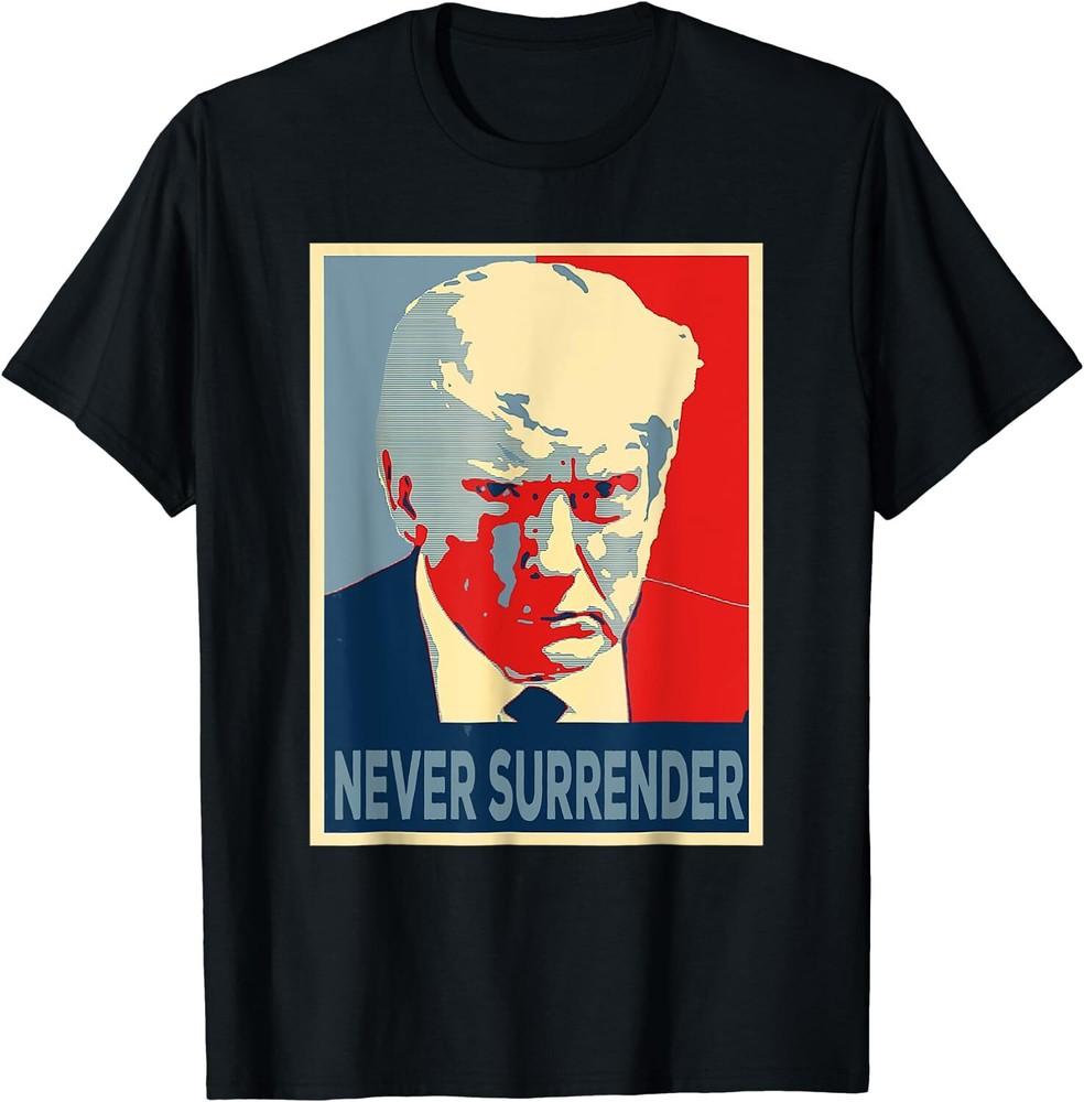 Donald Trump Never Surrender Vintage USA Flag Unisex T-Shirt Unisex T-Shirt