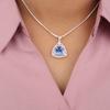 Tanzanite Gemstone 925 Sterling Silver Jewelry Zircon Pendant 0.99" Gift For Her CZP-8-6