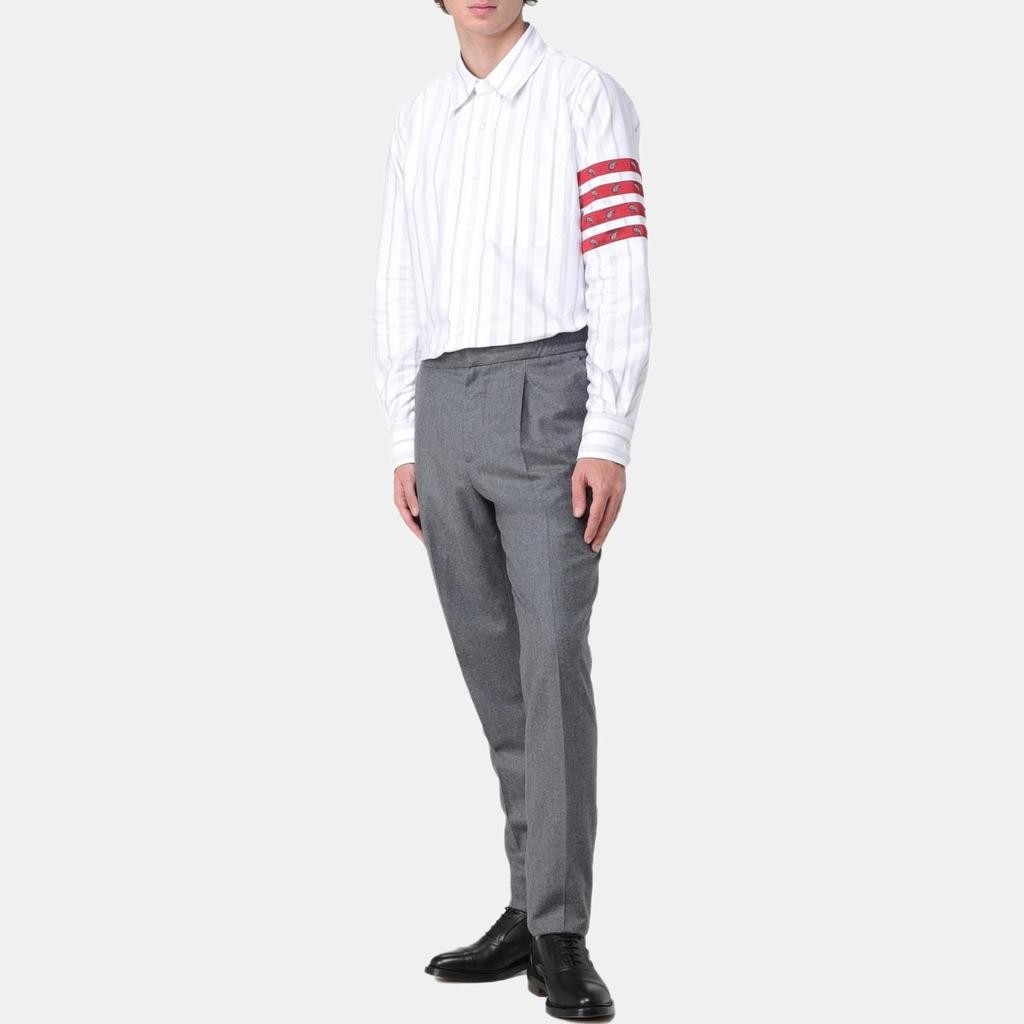 THOM BROWNE 4 Bar Striped Buttoned Shirt Men's MWL374C-F0433-035