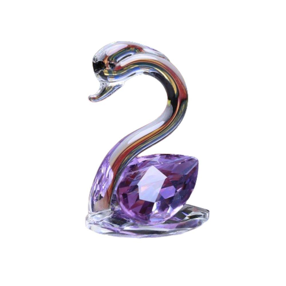 Поделки Маленький лебедь Украшение Подарочная статуэтка лебедя Красивый хрустальный лебедь Настольный