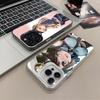 Аниме Чехол для телефона Полицейская Девушка для iPhone 17 16 15 14 13 12 11 X XR XS 8 7 Air Pro Max Plus Полупрозрачный Цветной Чехол