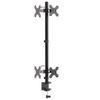 Dual Monitor Desk Mount Black Steel VESA 75 100 mm
