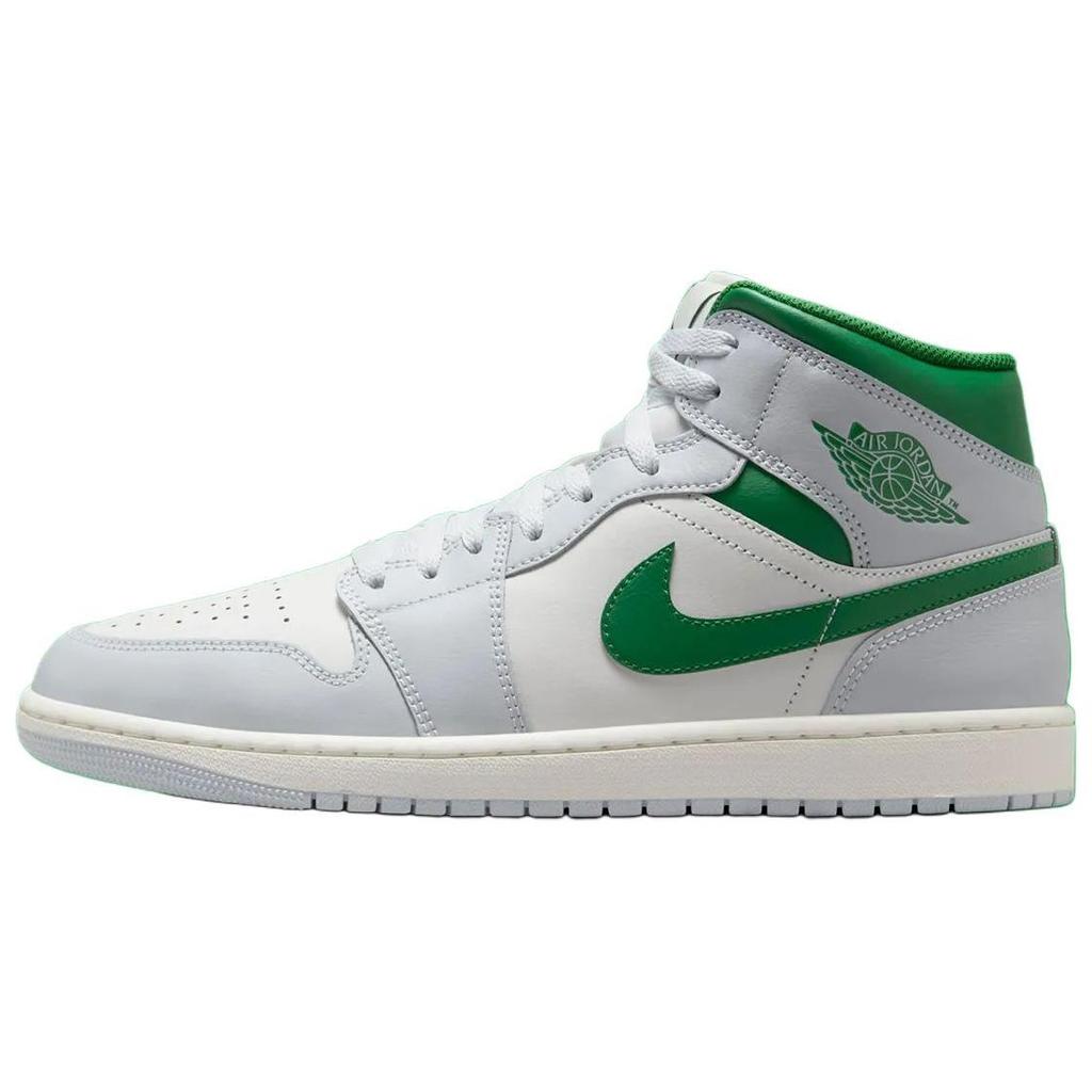 Jordan 1 Средний Белый Чистая Платина Сосновый Зеленый