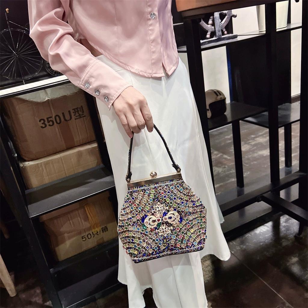 Сумка для ужина, женская сумка через плечо на одно плечо, банкетный комплект с бриллиантами, сумочка