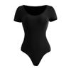 Seamless Short-Sleeve Shaping Bodysuit Thong for Women