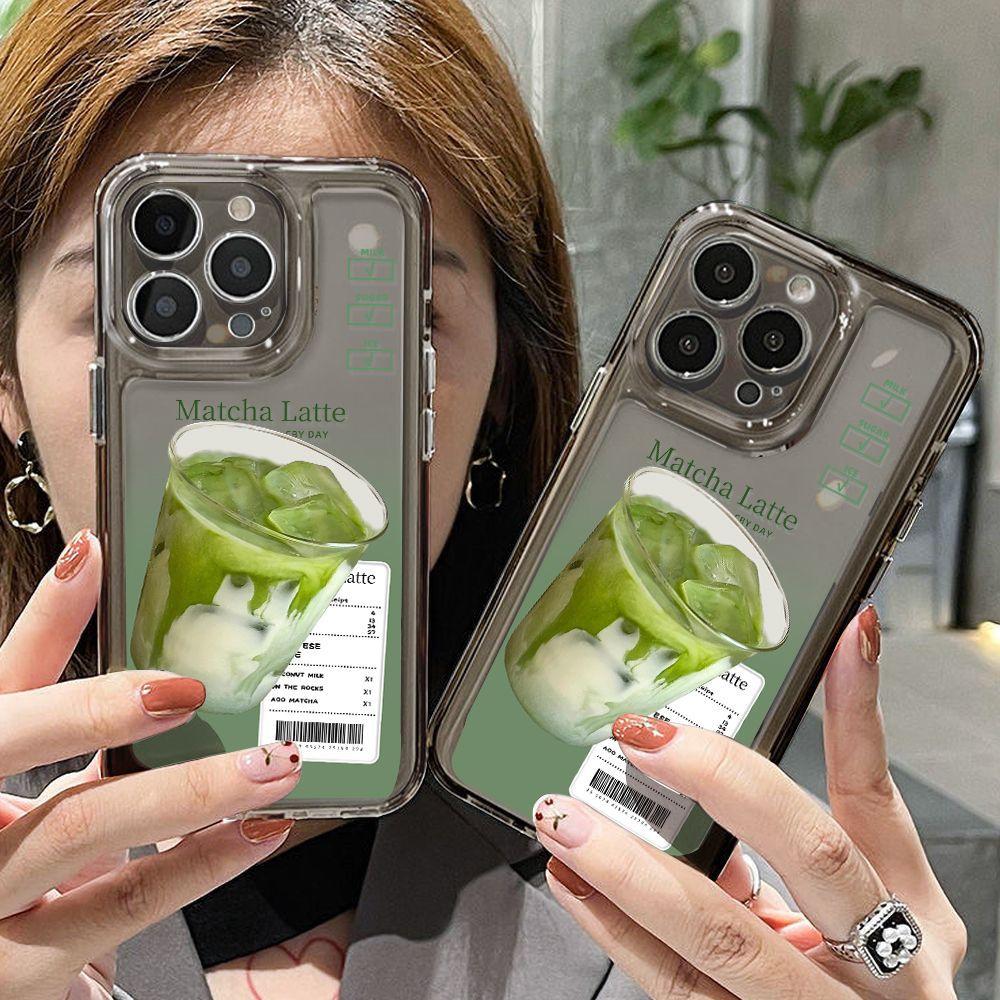 Летний ледяной маття-латте для чехла iPhone17 Space Phone Case 16Pro Apple 15/14 Niche 13