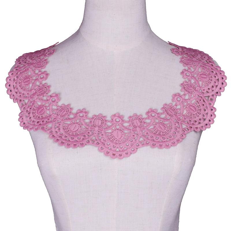1 шт. DIY вышивка белая кружевная ткань аппликация декольте воротник декоративные аксессуары свадебное платье невесты