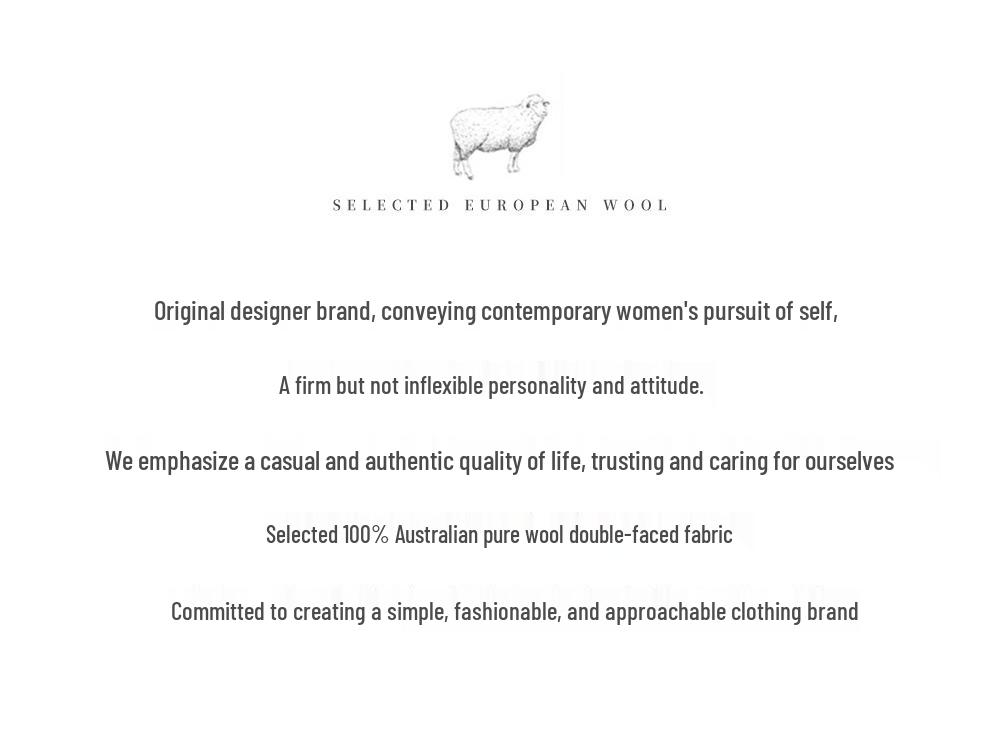 Women's High-End Wool Tweed Coat - Autumn/Winter 2025, Double-Faced and Loose Fit with a Round Neck In Little Fragrance Style